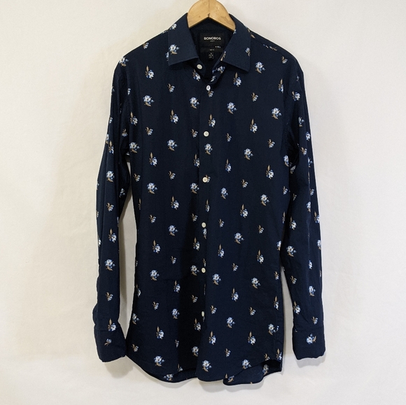 Bonobos Valley Floral Trim Fit Long Sleeve Shirt - Picture 3 of 9